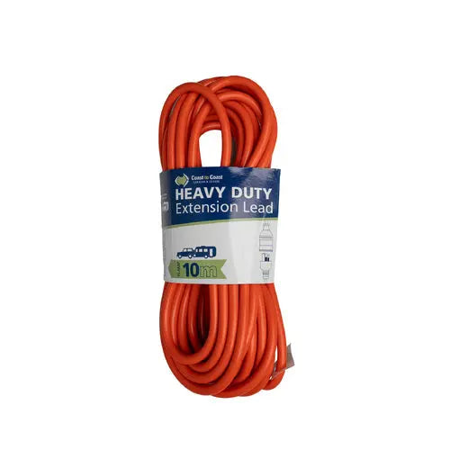 10 Metre 15amp Heavy Duty 240v Extension Lead with Led Coast to Coast