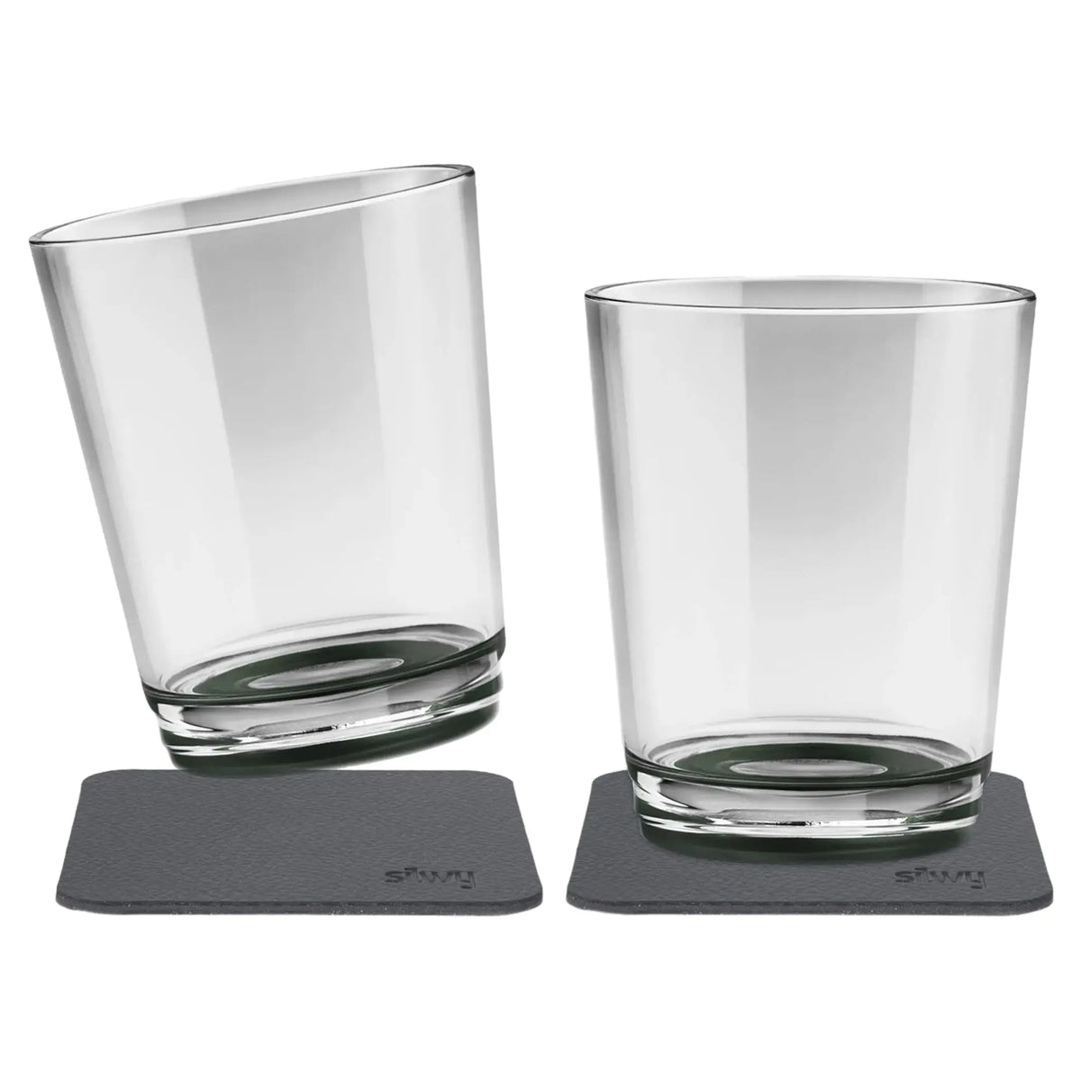 2 x Magnetic Drinking Cup Triple Pearl Grey By Silwy Silwy