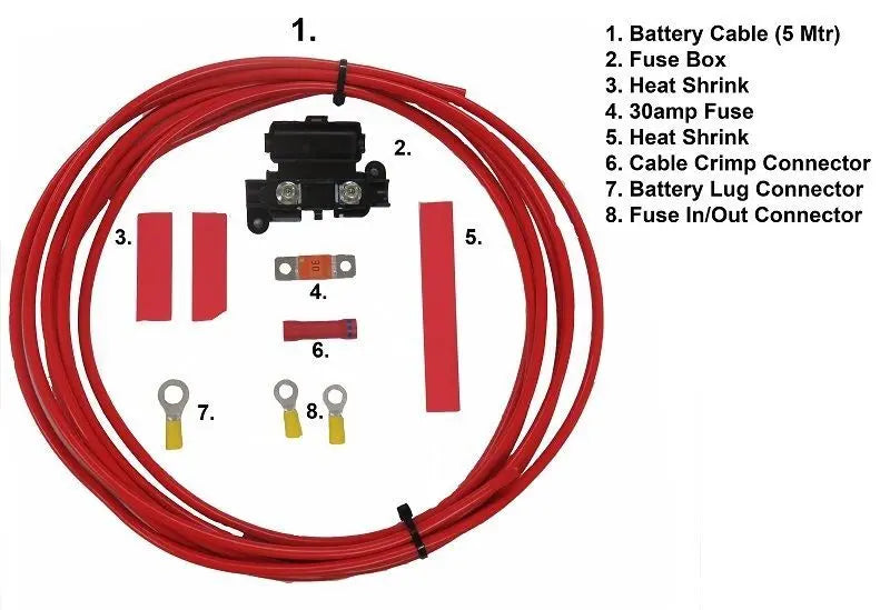 Black Jack Wiring Kit for Electric Jockey Wheel - Everything Caravans