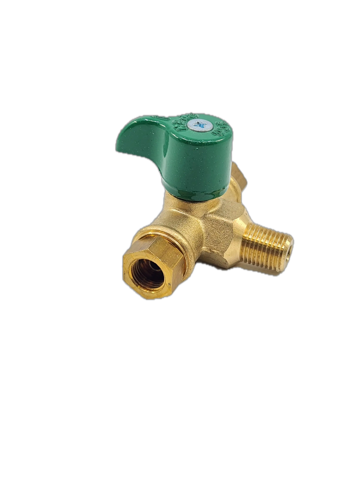 Ice Maker Water Line Brass Tube Fitting, 3/8 Male x 1/4