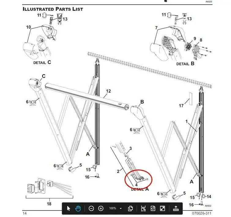 Carefree Altitude Awning Roller Replacement Kit Carefree