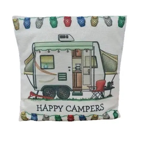 Happy Campers Pillow Cushion - Camper AUSSIEVAN