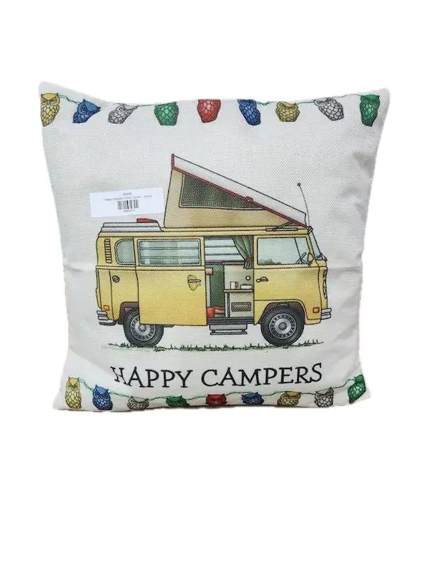 Happy Campers Pillow Cushion  - Kombi AUSSIEVAN