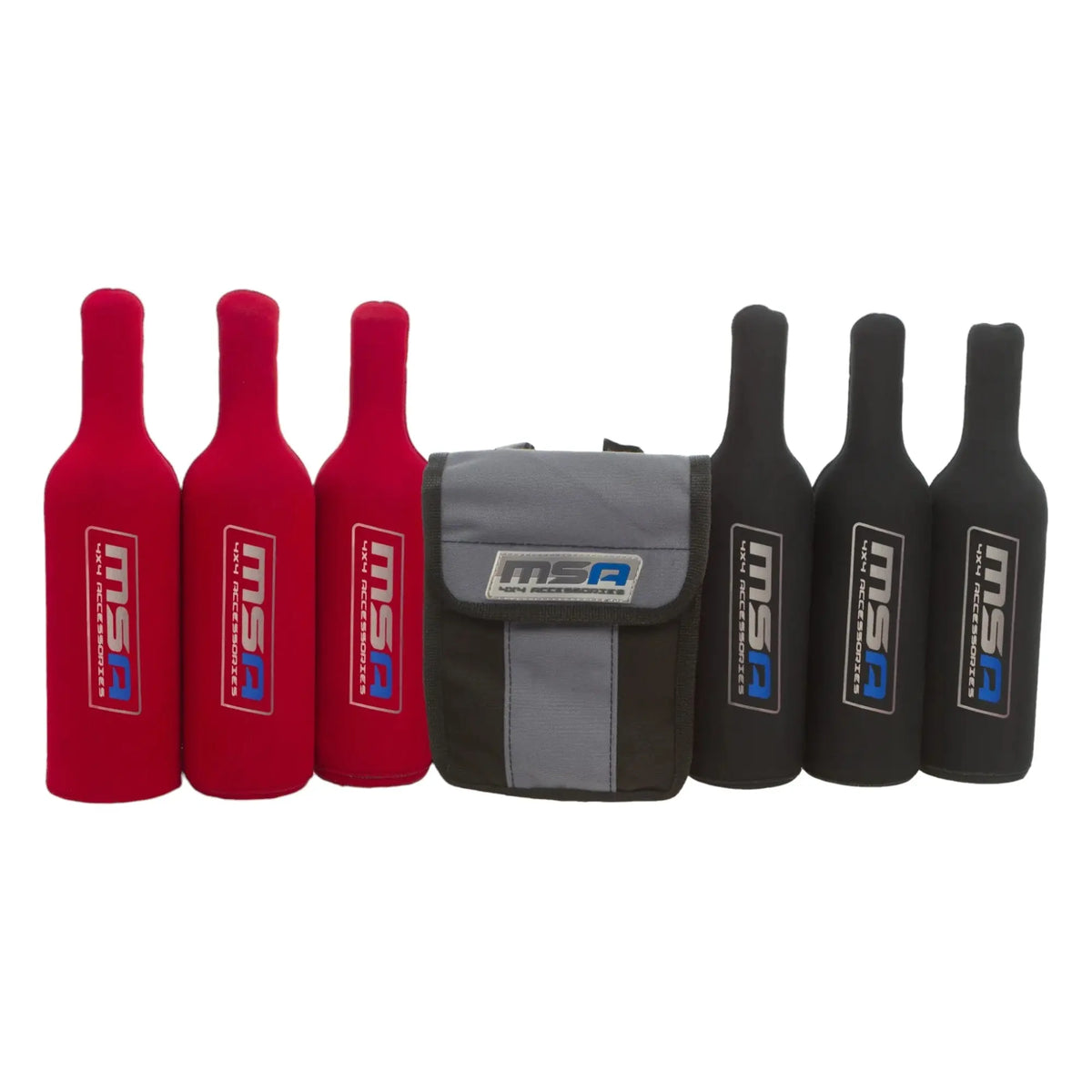 MSA 4X4 Wine Bottle Tubes with Canvas Storage Bag MSA