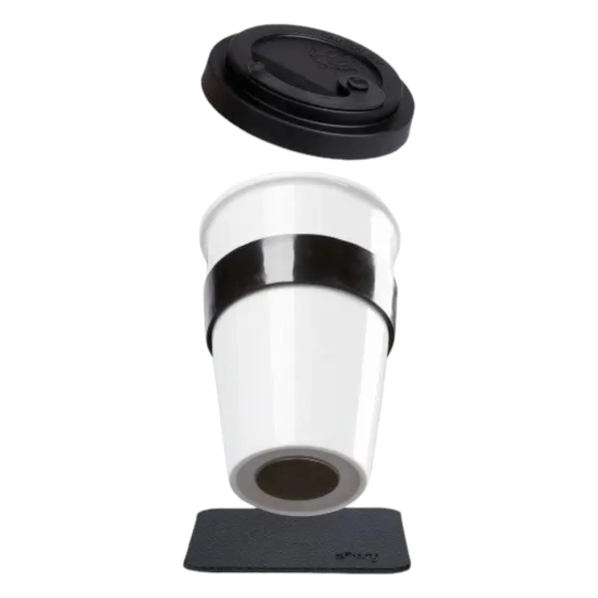 Porcelain to-Go Cup with Black Pad By Silwy Silwy