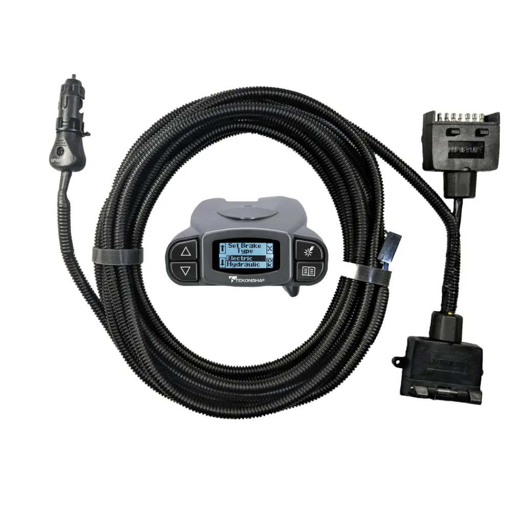 Portable Electric Brake Controller and Harness 12 Pin Connectors EBA