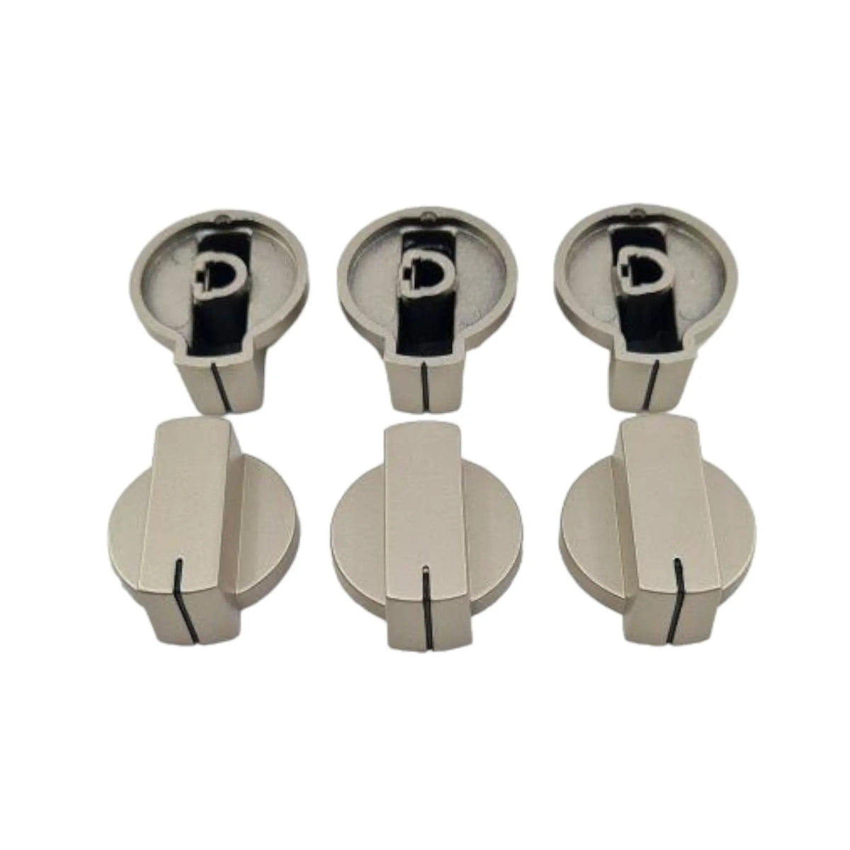 Thetford Straight Knobs Matt Nickle (Pack of 6) Thetford