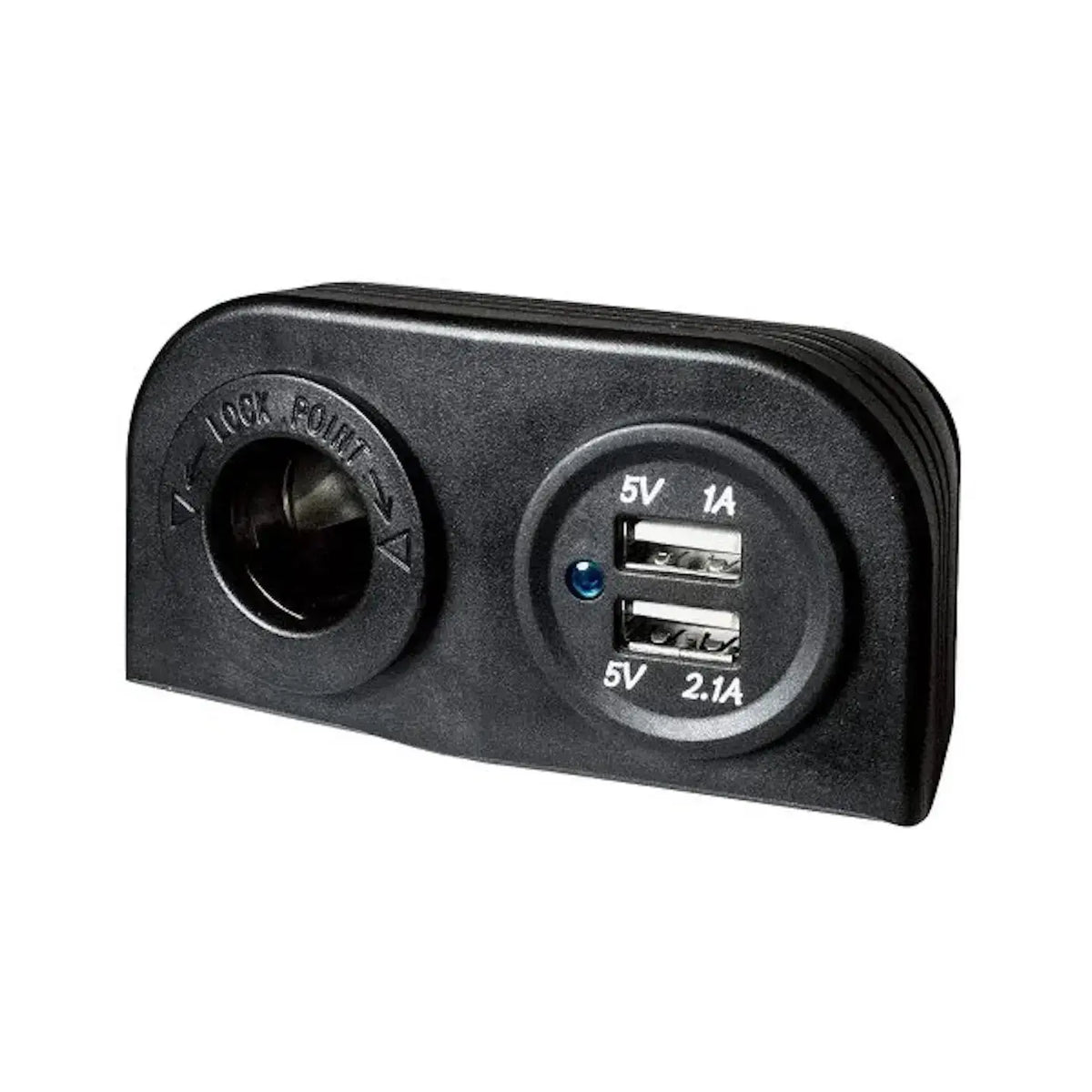 Twin Cigar Socket External Mount with 12v Cigarette Outlet and 3.1A USB  Outlet Power Science