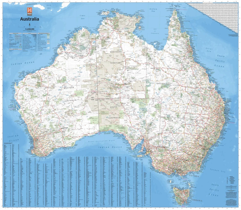 Hema Australia Wall Map - Large