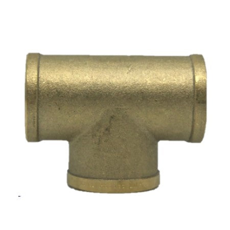 Brass Threaded Tee Fitting - FxFxF - 15mm 1-2&quot;