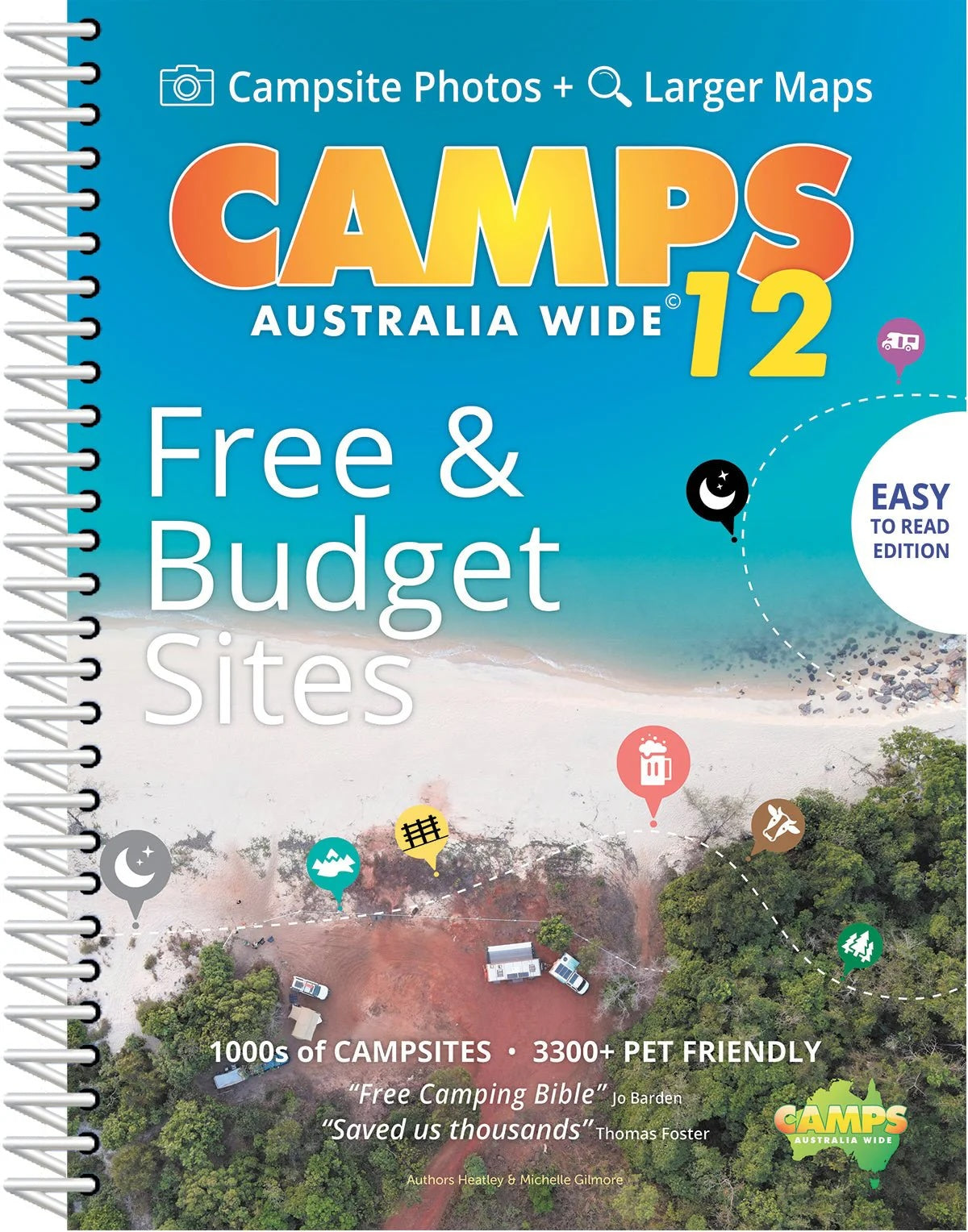 Hema Camps 12 Easy to Read Campsite photos and larger maps