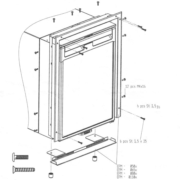 Dometic Waeco Flush Mounting Frame - Suit Dometic Waeco CR80 / CRX80 Fridges