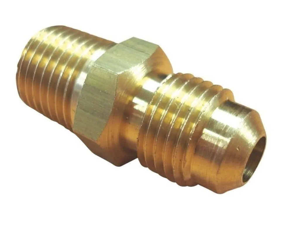 Brass Gas fitting 5-16 Flare  Union for 3-8 Tapered Thread