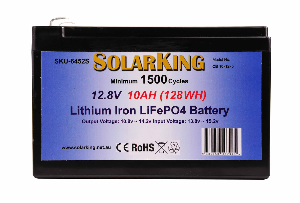 10AH SolarKing lithium battery 12.8 volt with BMS, direct replacement for AGM SatKing