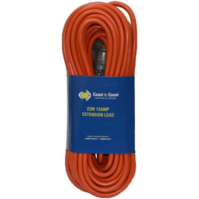 22 metre 15AMP HEAVY DUTY EXTENSION LEAD with  LED Coast to Coast