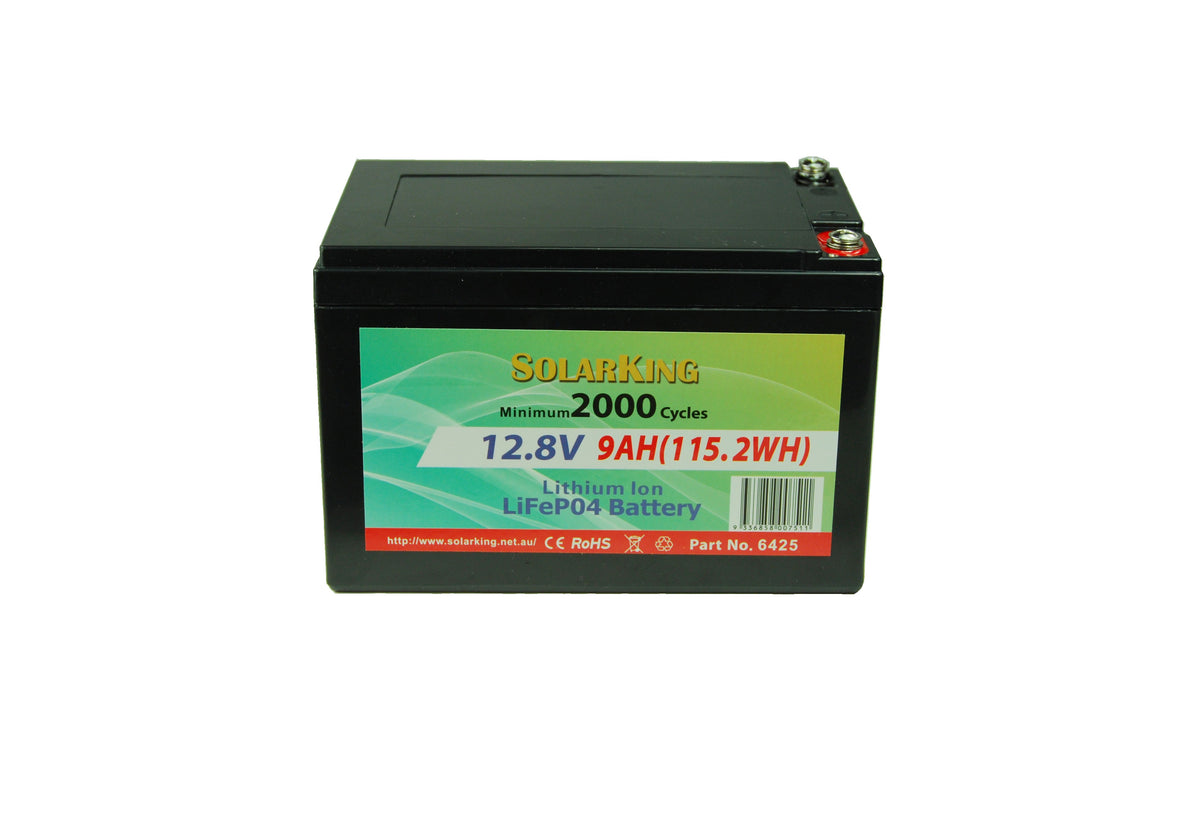 9AH SolarKing lithium battery 12.8 volt with BMS, direct replacement for AGM SatKing