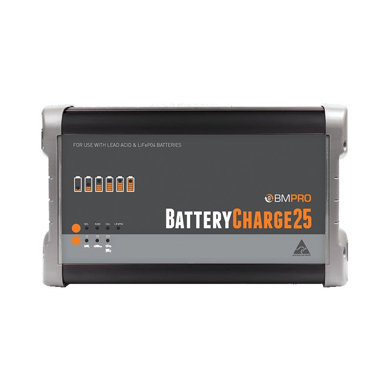 BATTERYCHARGE25 25 Amp 204volt  12V Battery Charger suitable for lithium and lead batteries BMPro