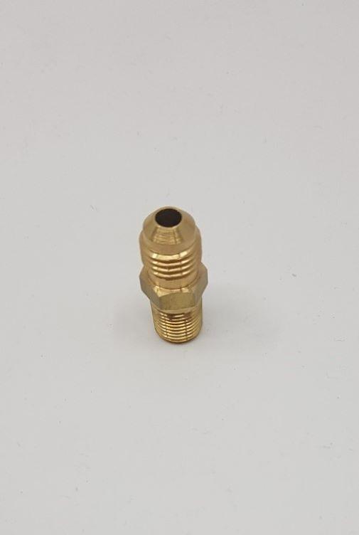 Brass Gas Fitting 1-4 Flare Union for 1-8 Thread Brass