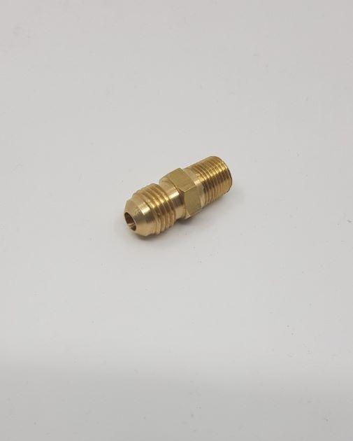 Brass Gas Fitting 1-4 Flare Union for 1-8 Thread Brass