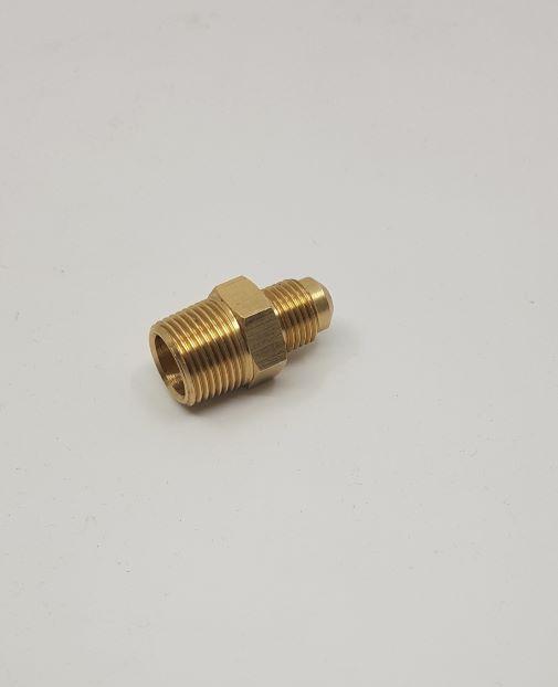 Brass Gas Fitting 5-16 Flare  Union for 3-8 Tapered Thread Brass