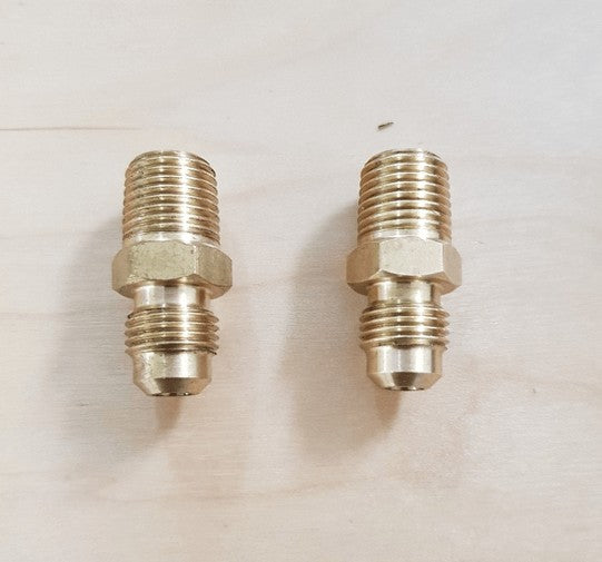 Brass Gas Fitting 5-16 Flare Union for 1-4 Taper Thread x 2 Brass