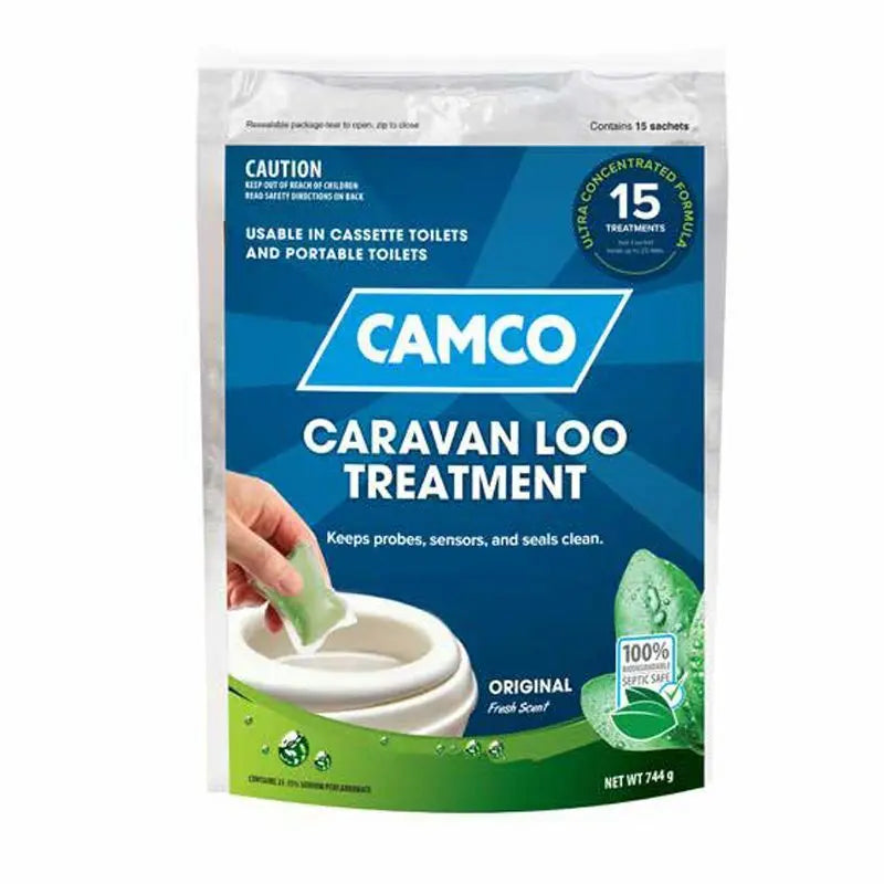 CAMCO Caravan Loo Treatment - Fresh Scent Drop Ins - 15 Per Bag Toilet Additive Dometic