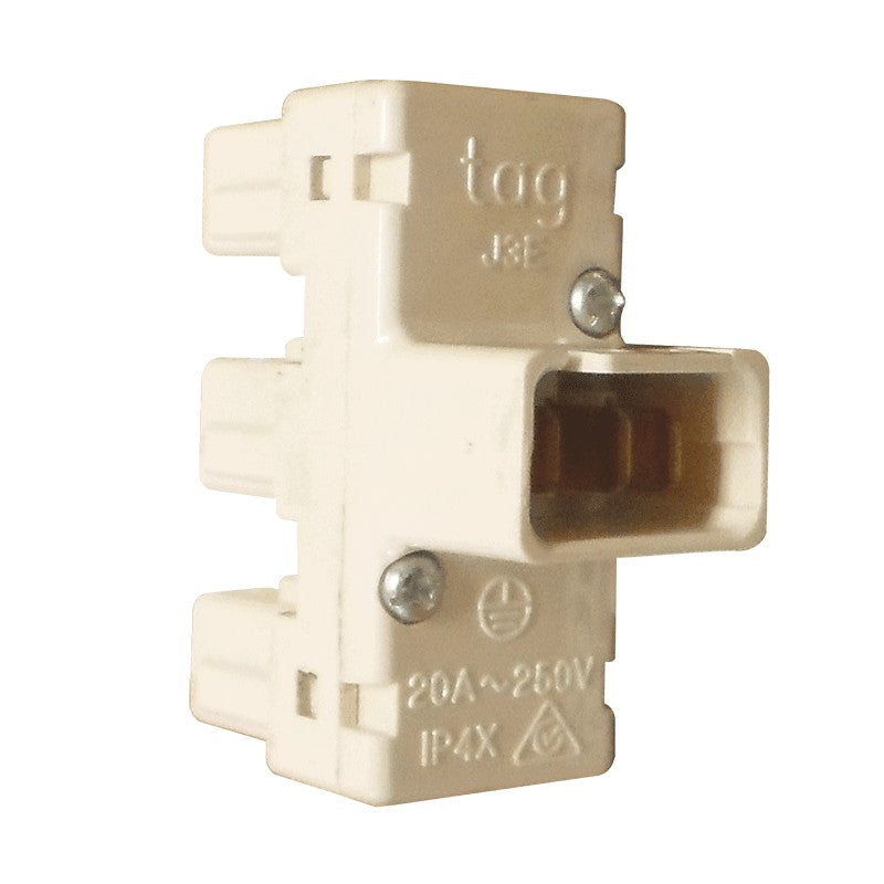 CMS 3 WAY ADAPTOR BEIGE for Caravan 240 electrics CMS