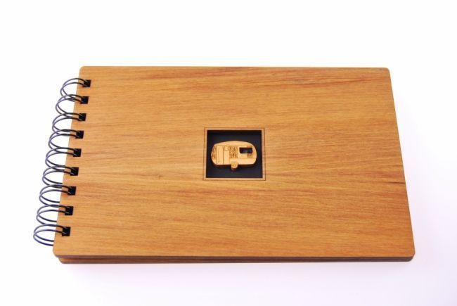 Classic Caravan Guest Book - Wooden Native NZ Timber Everything Caravans