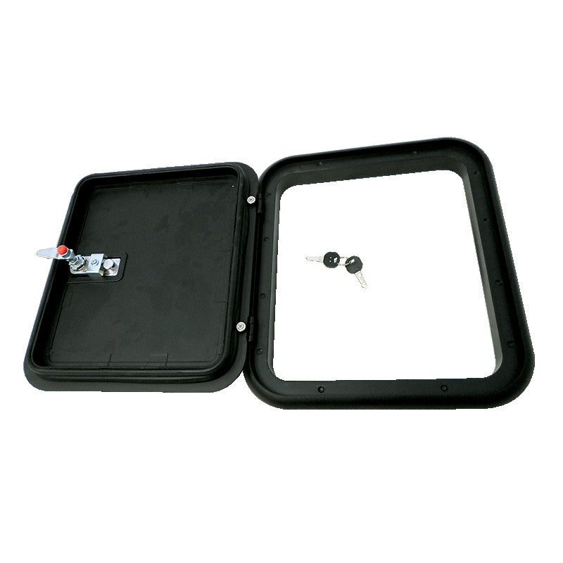 Coast Access Door 1 399x349mm Black RV Hatch Coast to Coast