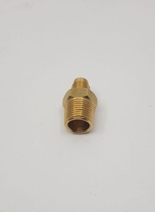 Copy of Brass Gas Fitting 1-4 Flare to 3-8 male threaded union Brass