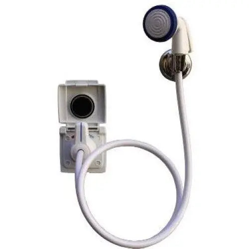 EZY RV Exterior Shower Outlet White Duoetto