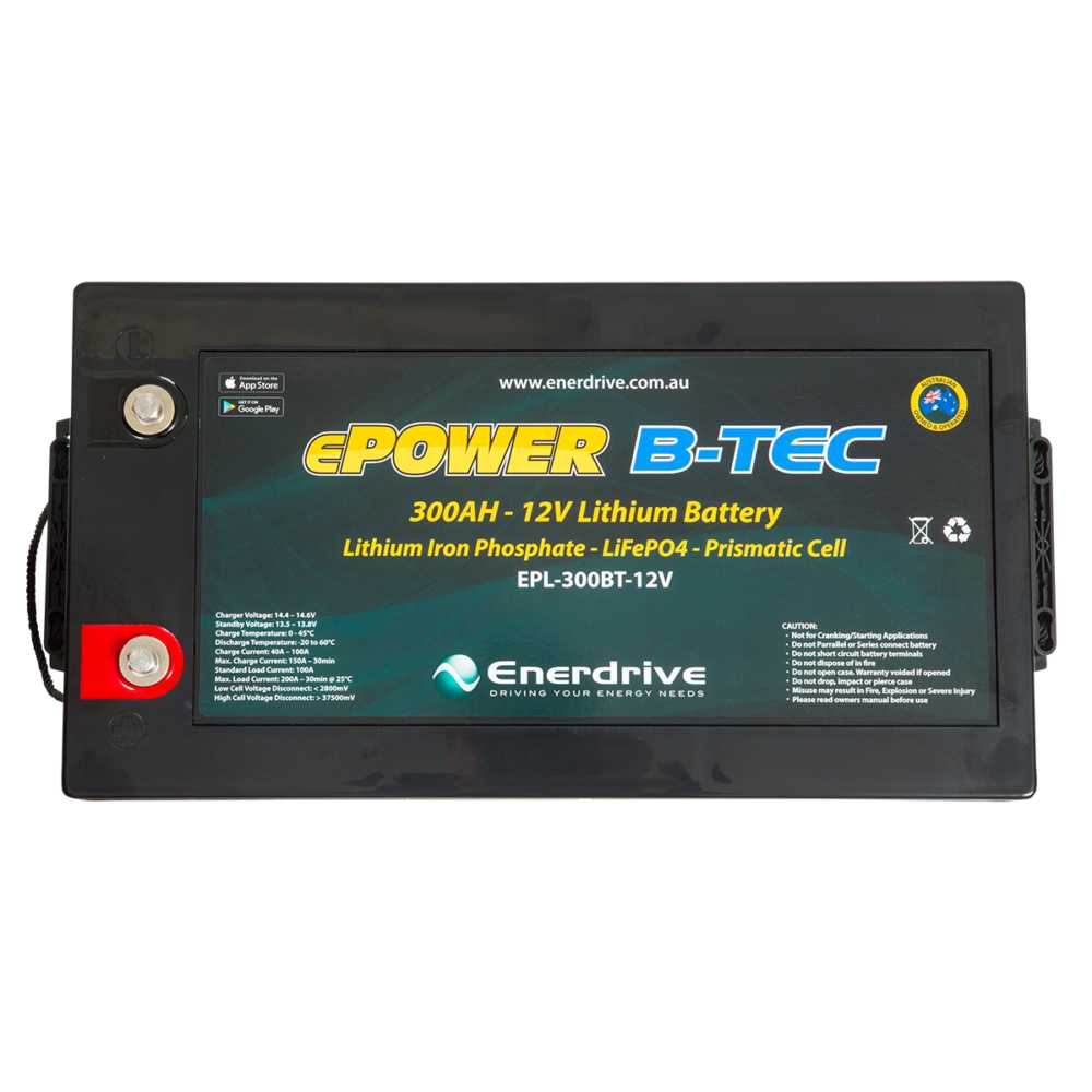 Enerdrive B-Tec 12v 300Ah G2 Lithium Battery - Everything Caravans