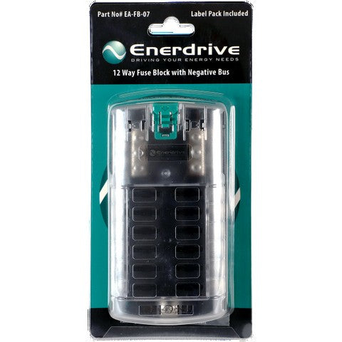 Enerdrive Blade Fuse Block  12 way with negative busbar Enerdrive