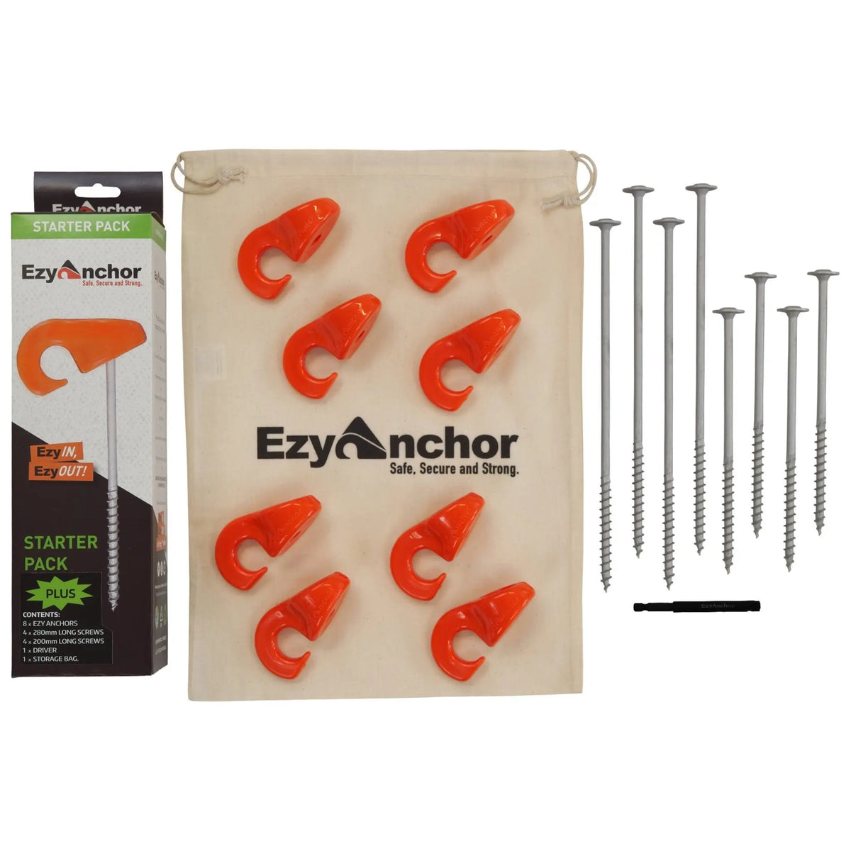 Ezy Anchor Starter Pack PLUS with Outback and Coastal Screws Everything Caravans