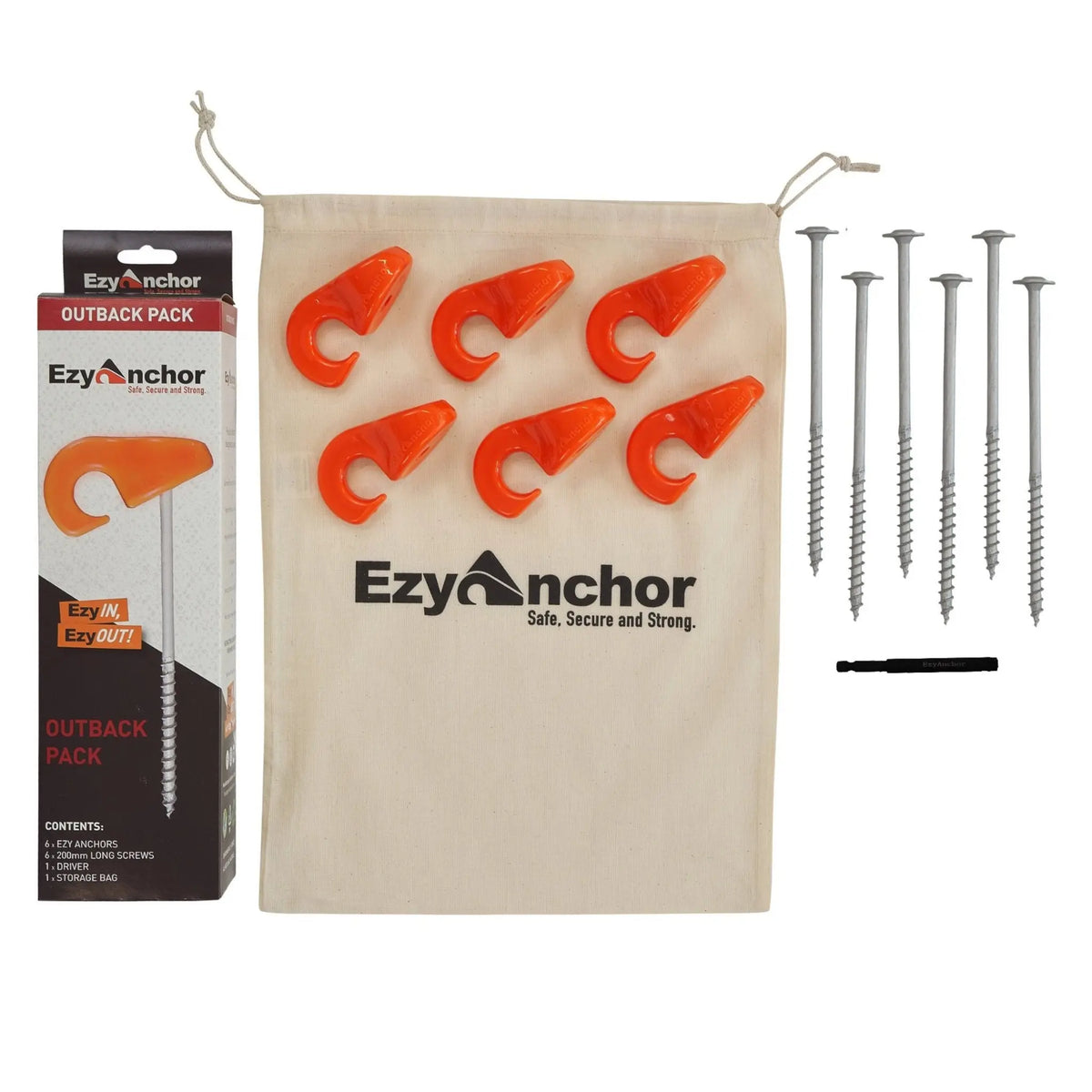 Ezy Anchor Starter Pack with Outback Screws Everything Caravans