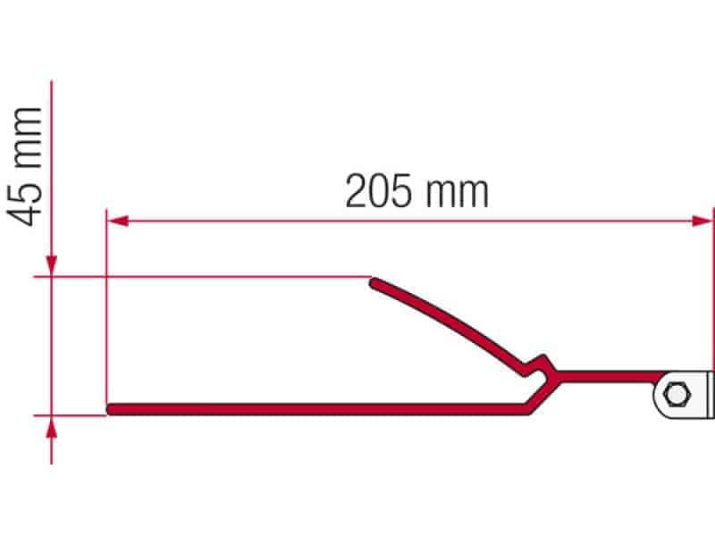 FIAMMA AWN SHORT ROOF INSTALL BRACKET &quot;C&quot; (1PCE). Fiamma