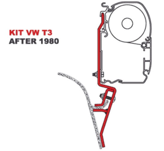 FIAMMA AWN VWT2-T3 FITTING BRACKETS FOR F45. Fiamma