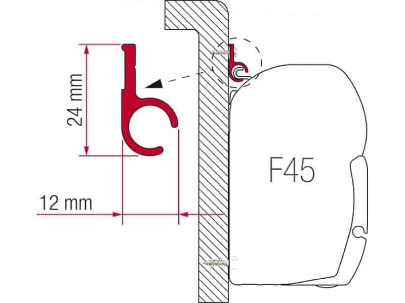 FIAMMA AWNING RAIL 400cm Fiamma