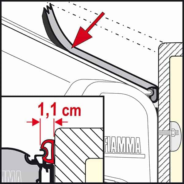 FIAMMA AWNING RAIN GUARD L. SOLD PER MT use 200-04802 Fiamma