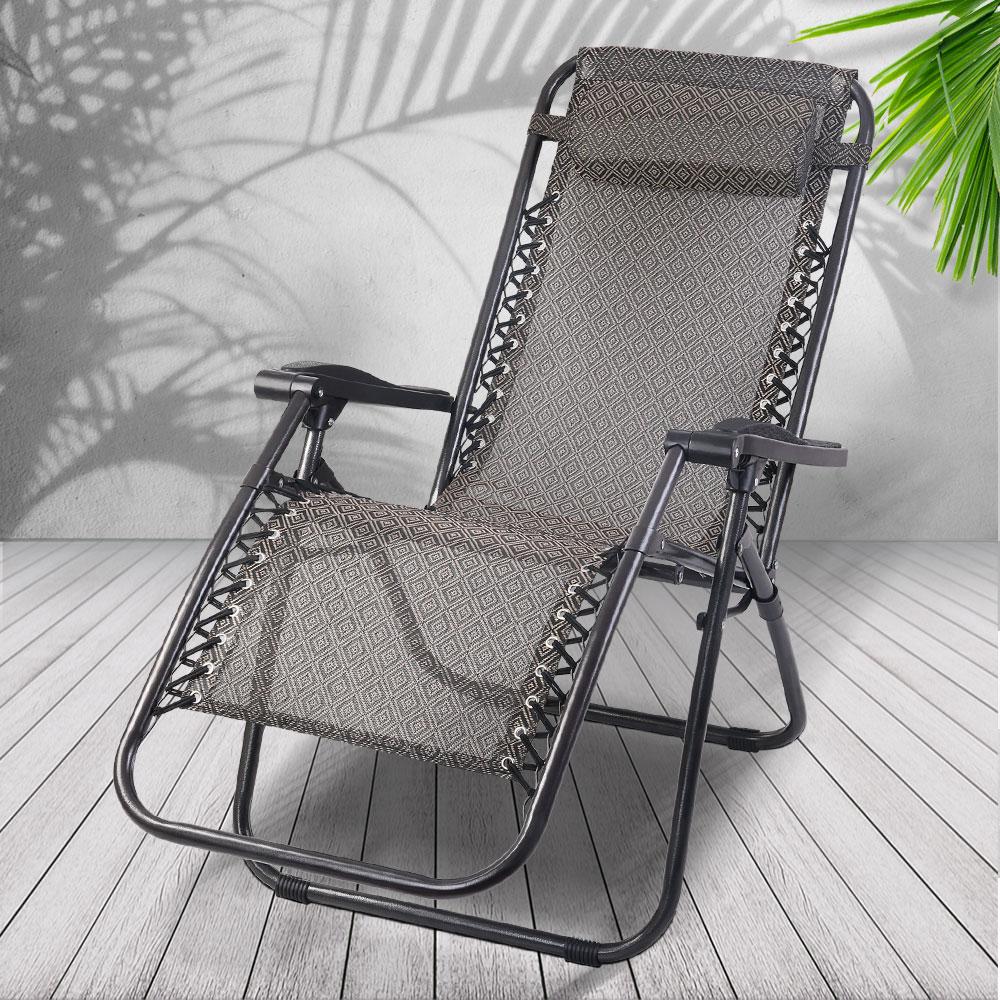 Best choice products foldable zero gravity rocking patio recliner chair best sale beige