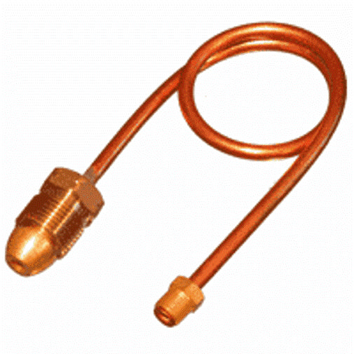 Gas POL x1-4&quot; Inverted Flare Copper Pigtail 500mm Wall 1.22mm Gas Components