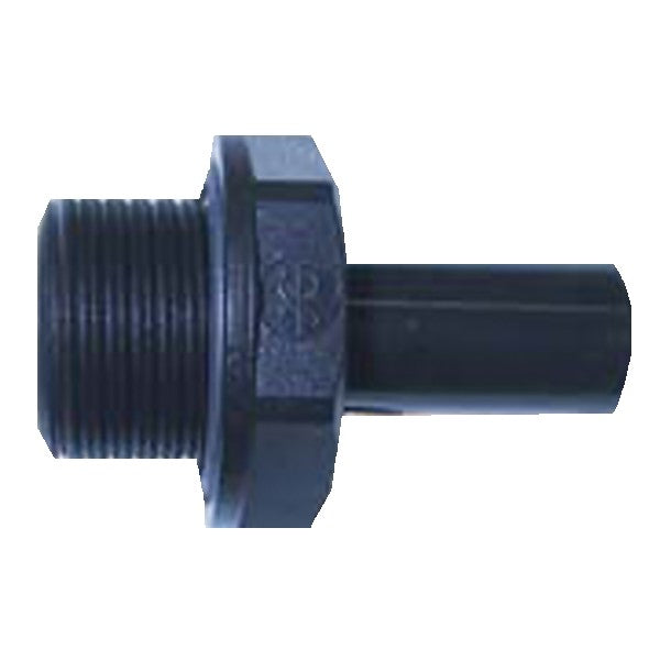 JG PLASTIC 12MM x 1/2&quot; BSP STRAIGHT MALE STEM ADAPTOR. PM051214E John Guest