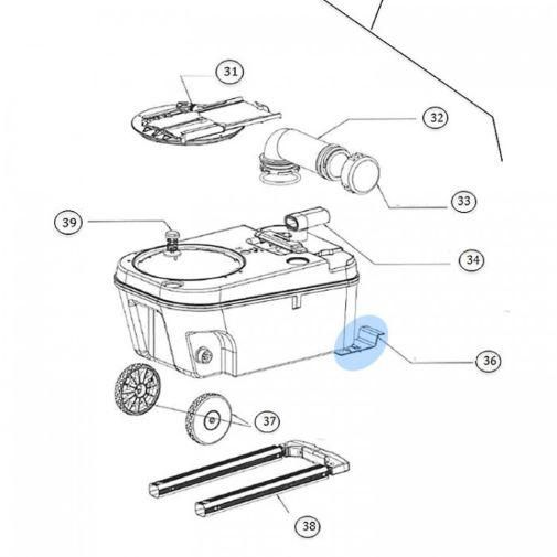 LATCH for CASSETTE of SANEO Toilet Dometic