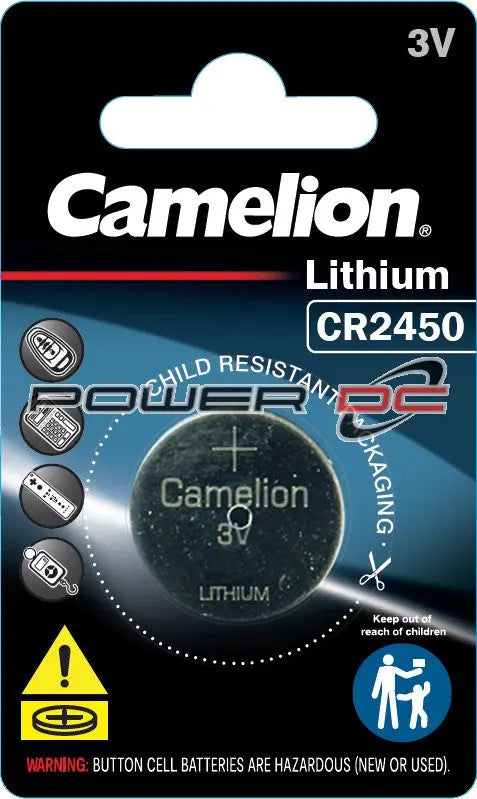 Lithium 2450 Button Cell Battery 1 pack Power DC