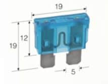 Narva Blue Blade Fuse 15 amp for Caravan x 10 Narva