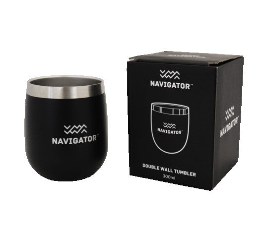 Navigator Gear DOUBLE WALL Tumbler - Stainless Steel Black Navigator Gear