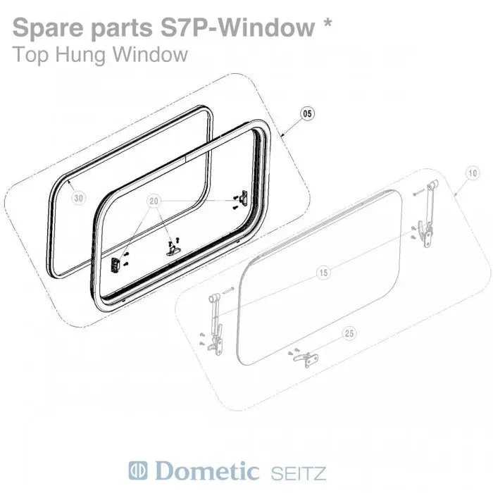 Outer Frame for Seitz S7P Window 700 x 510mm Dometic