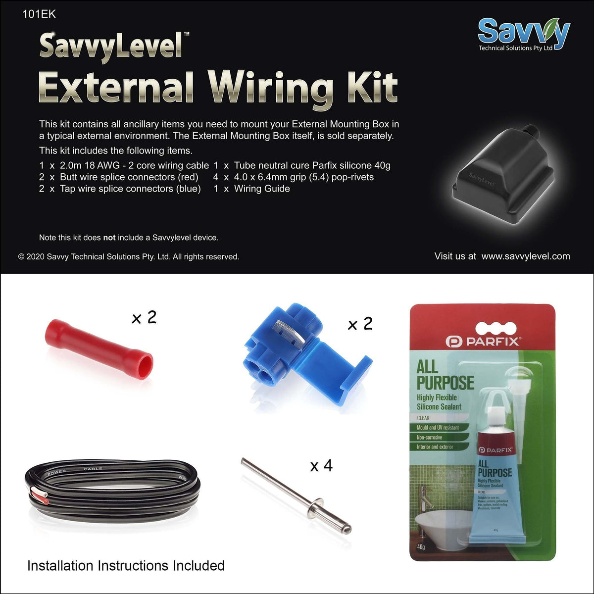 SavvyLevel External Wiring Kit SavvyLevel