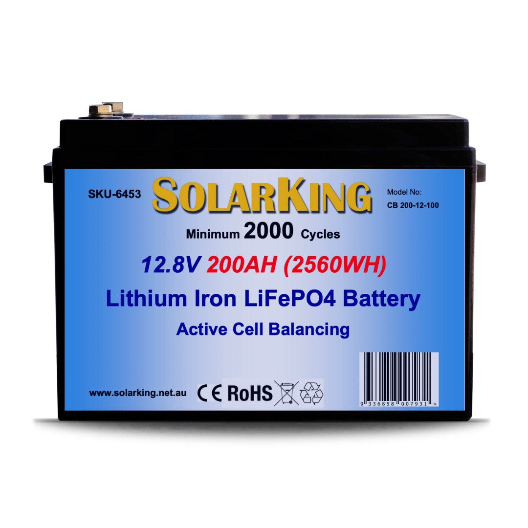 SolarKing lithium battery 12.8 volt 200amp with BMS, direct replacement for AGM SatKing