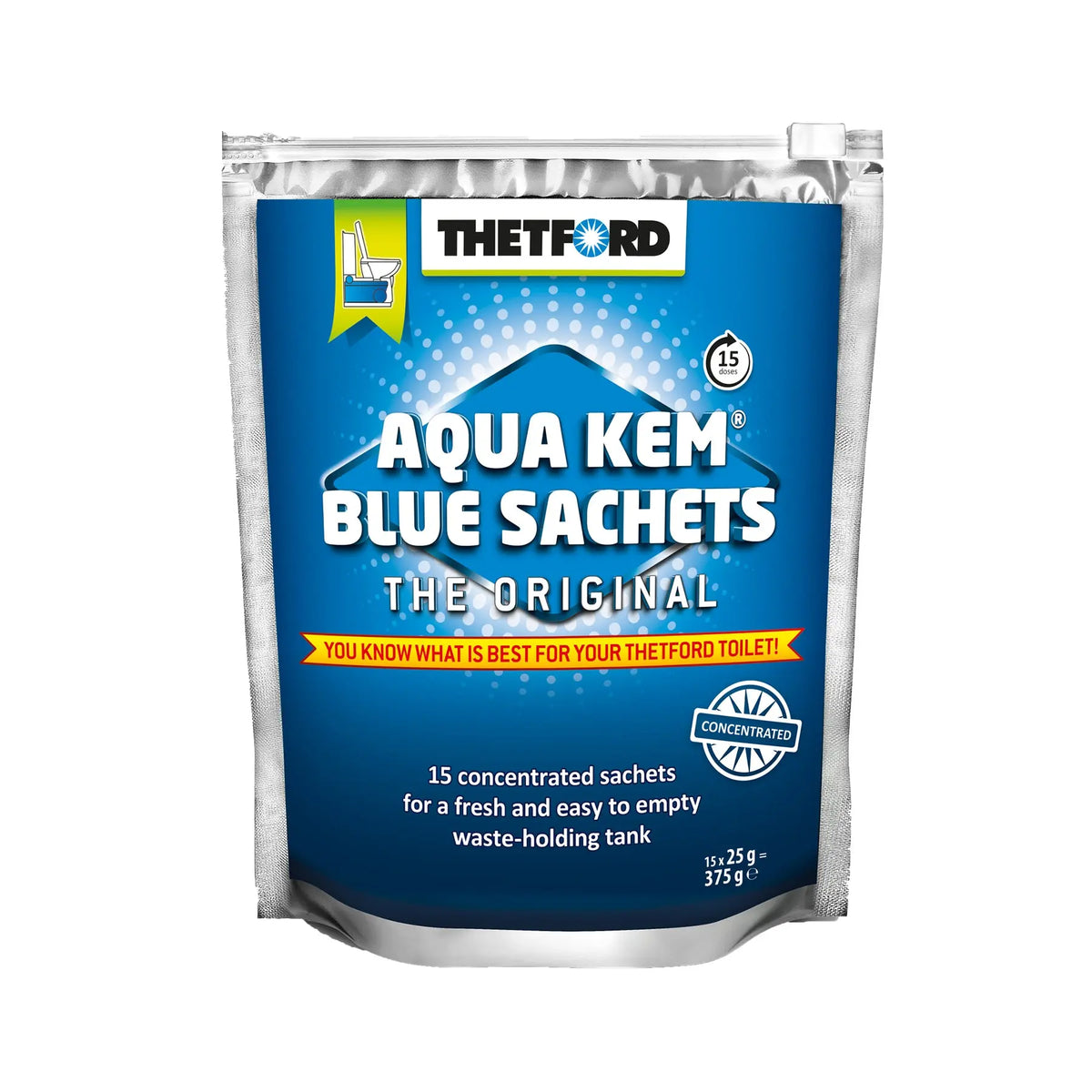 Thetford AQUA KEM Blue SACHETS  15PK Coast to Coast